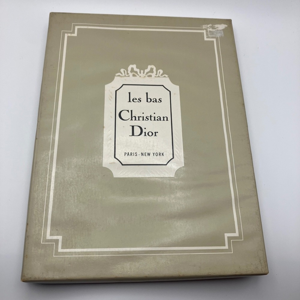 Vintage Christian Dior Les Bas Ultra Derby Brown Nylon Stockings‎ 9 S New READ
